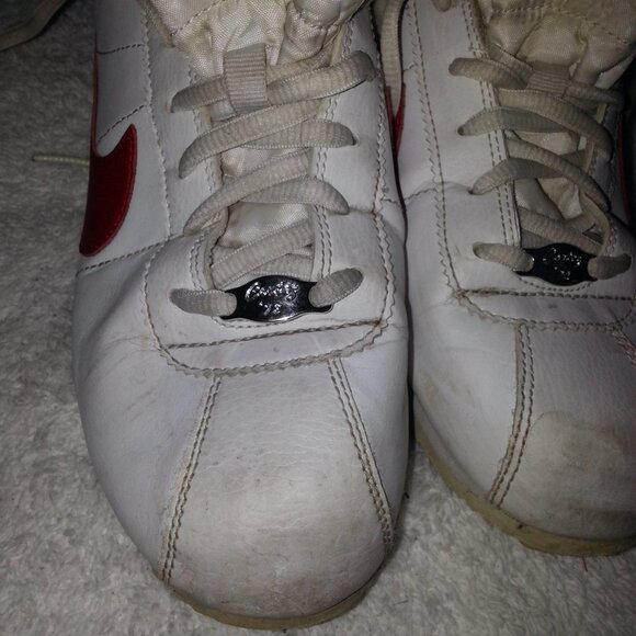 Red Nike Cortez Women's Cheer Sneakers Shoes Worn - Picture 4 of 15